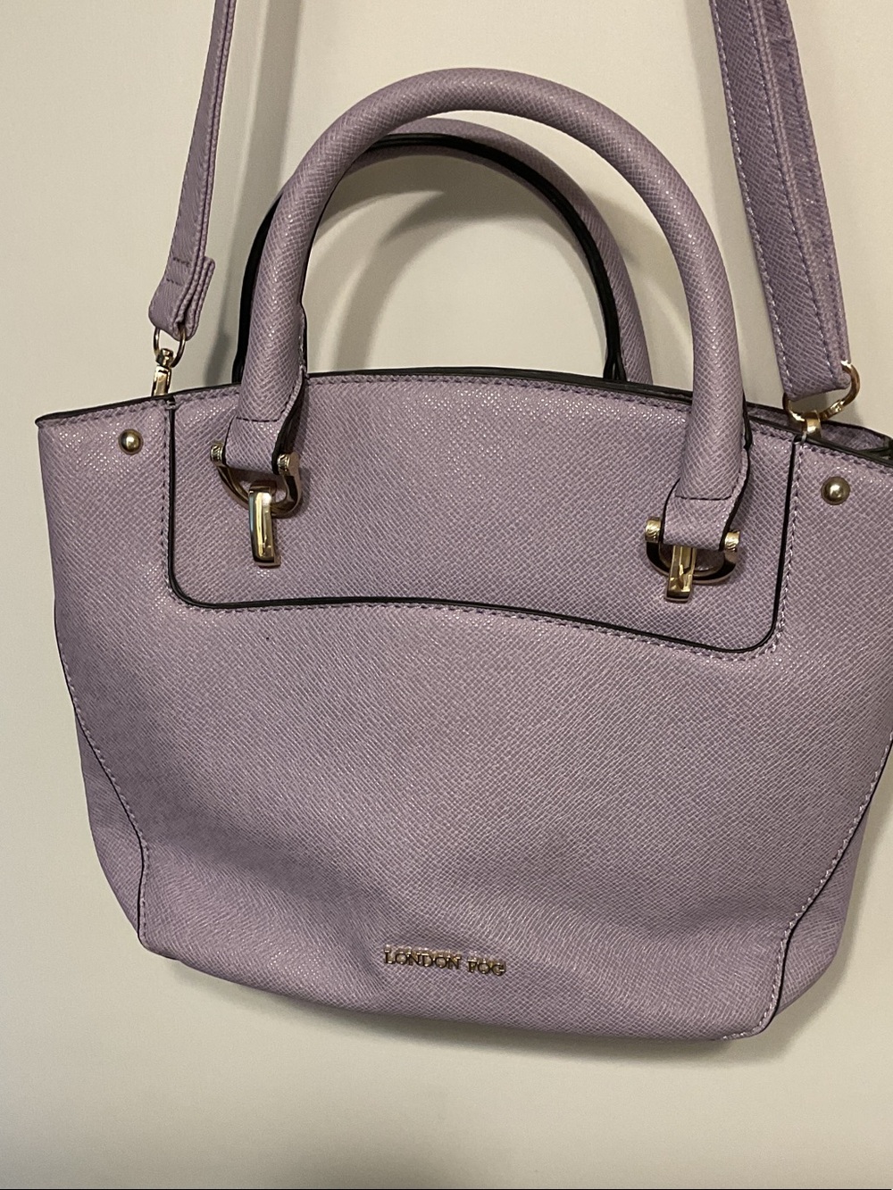 London Fog Lilac Top-Handle Shoulder Bag